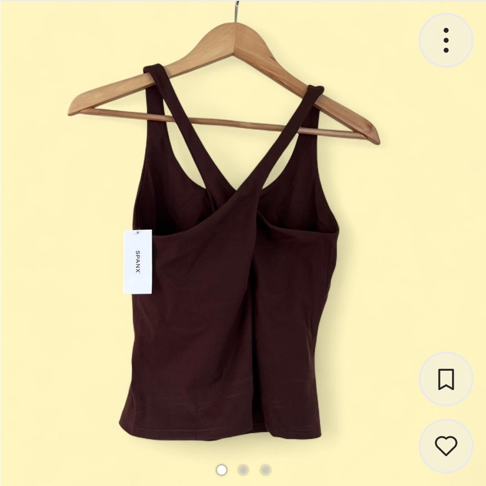 SPANX Brown Sports Tank Top with Cross Back